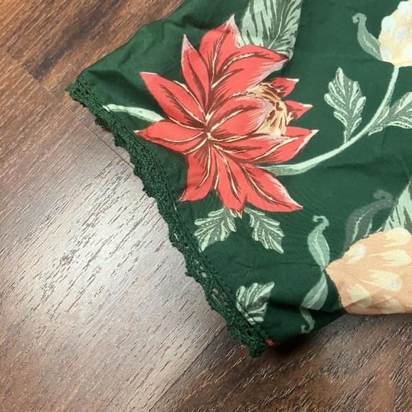 Farm Rio Pineapple Garden Green Blouse sz S - Picture 4 of 6